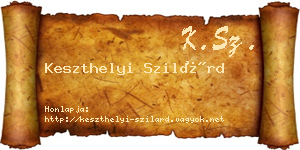 Keszthelyi Szilárd névjegykártya