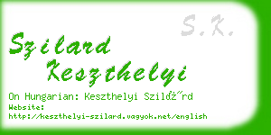 szilard keszthelyi business card